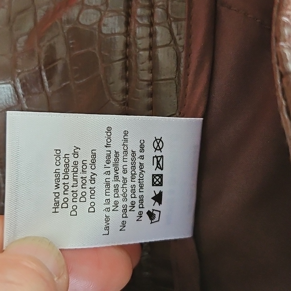 Veronica Beard Carabella Embossed Croc Effect Cropped Tapered Pants Size 4 - Picture 10 of 12